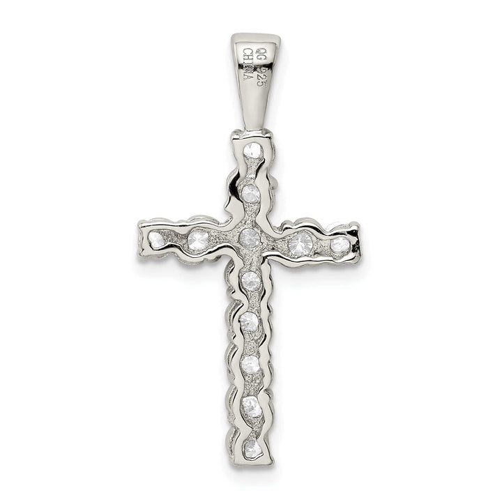 Lovely Rita's Pendants & Charms Silver Polished Finish C.Z Latin Cross Pendant