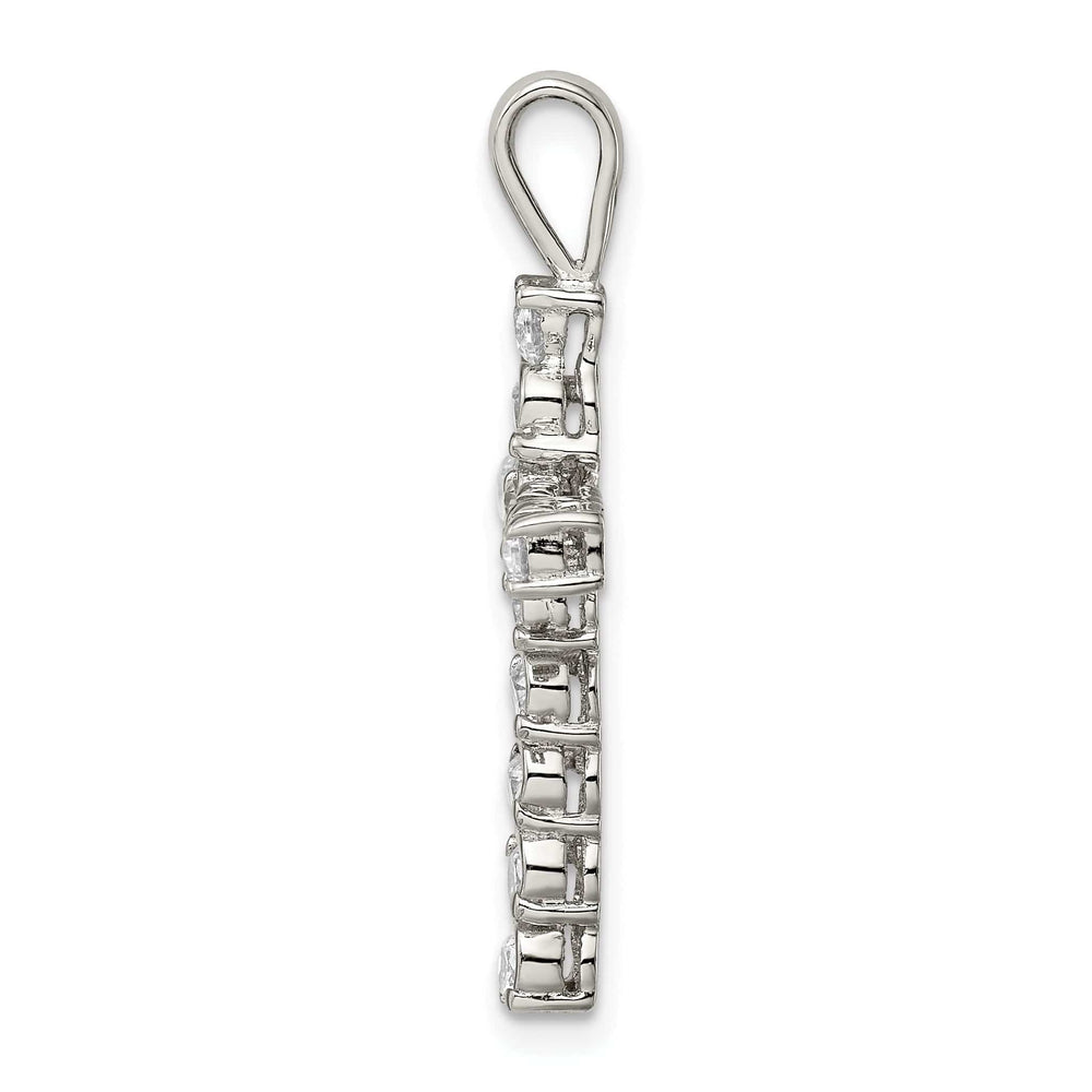 Lovely Rita's Pendants & Charms Silver Polished Finish C.Z Latin Cross Pendant