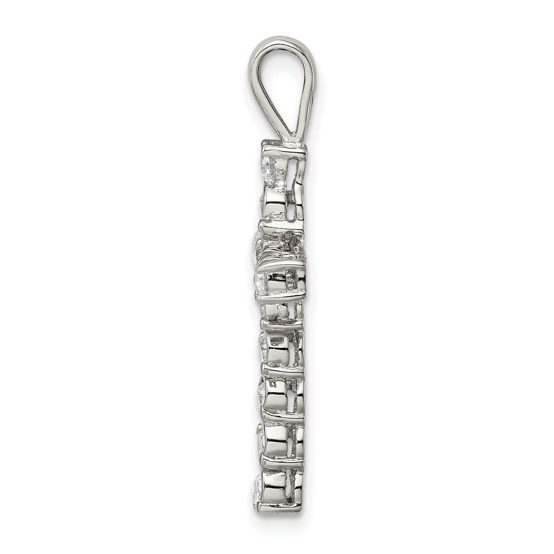 Lovely Rita's Pendants & Charms Silver Polished Finish C.Z Latin Cross Pendant