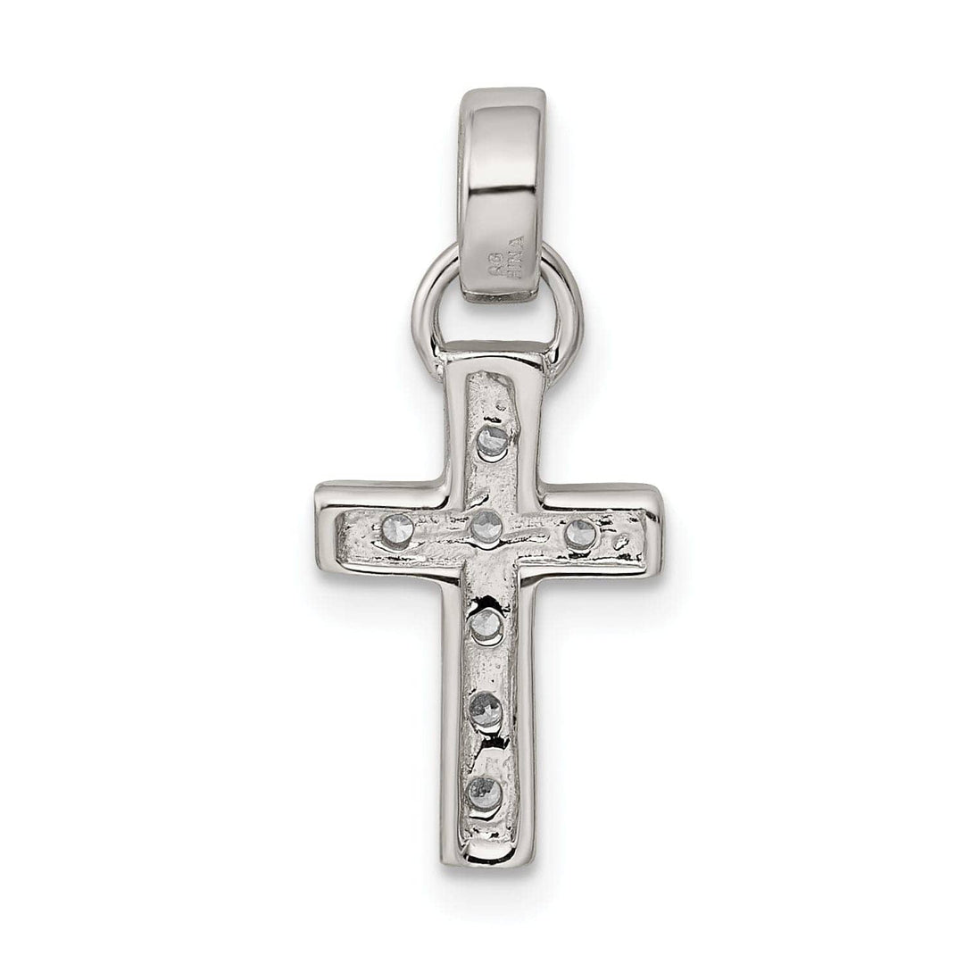 Lovely Rita's Pendants & Charms Silver Polished Finish C.Z Latin Cross Pendant