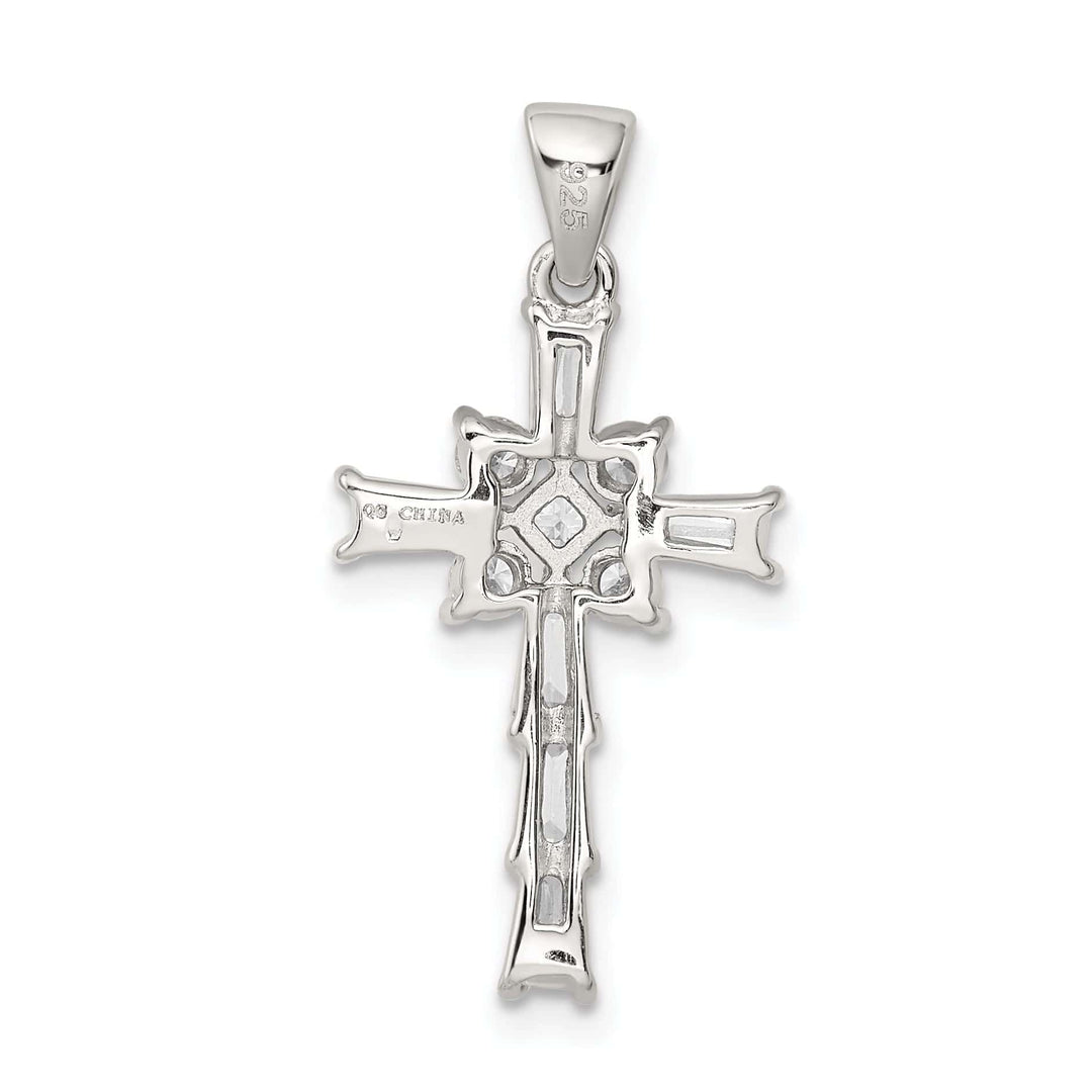 Lovely Rita's Pendants & Charms Silver Polished Finish C.Z Latin Cross Pendant
