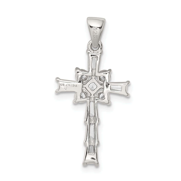 Lovely Rita's Pendants & Charms Silver Polished Finish C.Z Latin Cross Pendant