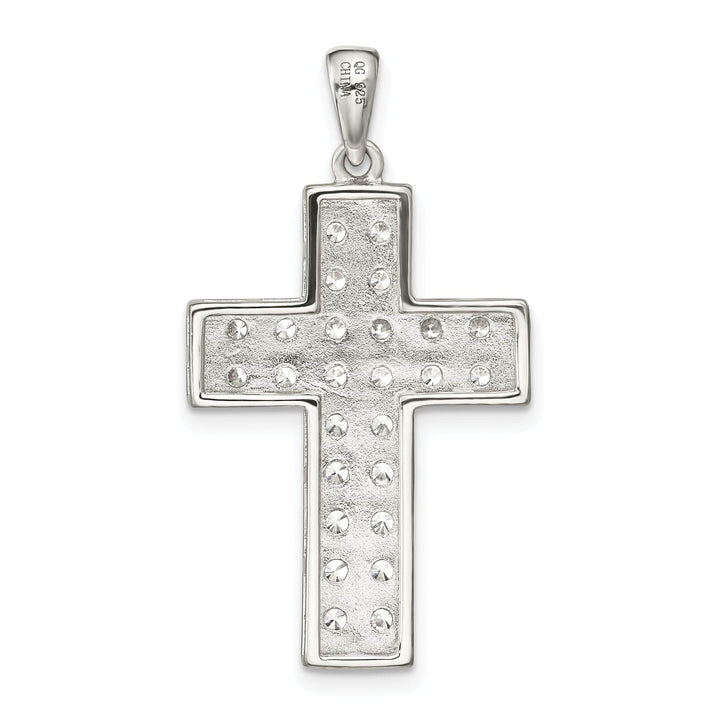 Lovely Rita's Pendants & Charms Silver Polished Finish C.Z Latin Cross Pendant