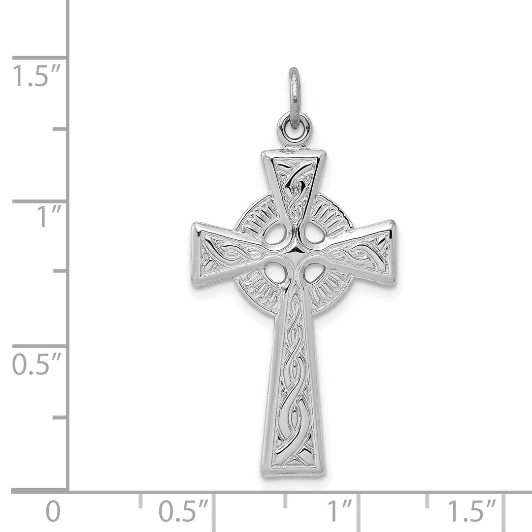 Lovely Rita's Pendants & Charms Silver Polished Finish Celtic Cross Pendant