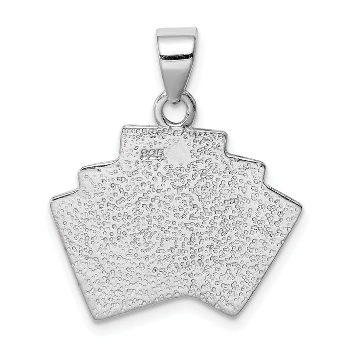 Lovely Rita's Pendants & Charms Silver Polished Finish Enamel Royal Flush Charm