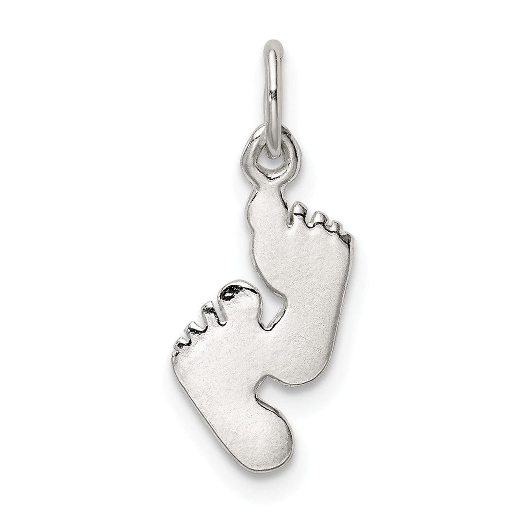 Lovely Rita's Pendants & Charms Silver Polished Finish Feet Charm Pendant