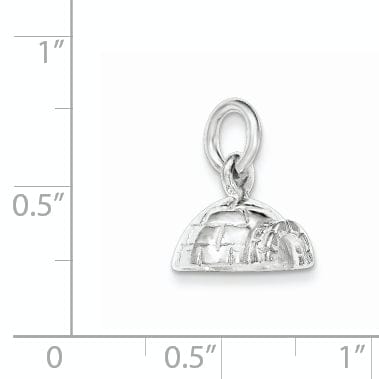 Lovely Rita's Pendants & Charms Silver Polished Finish Finish 3-D Igloo Charm