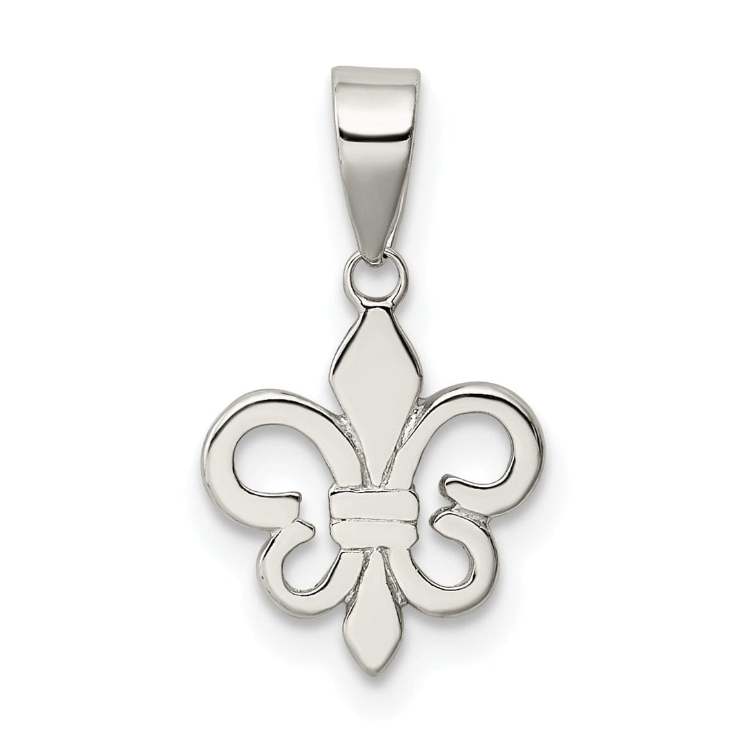 Lovely Rita's Pendants & Charms Silver Polished Finish Fleur De Lis Charm