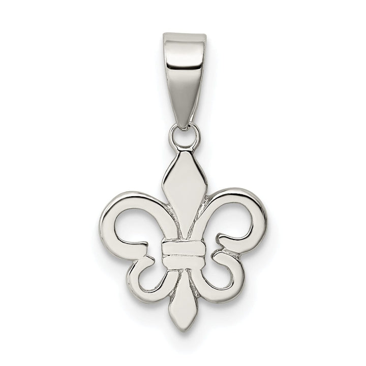 Lovely Rita's Pendants & Charms Silver Polished Finish Fleur De Lis Charm