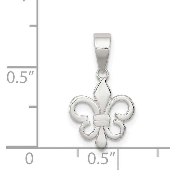 Lovely Rita's Pendants & Charms Silver Polished Finish Fleur De Lis Charm