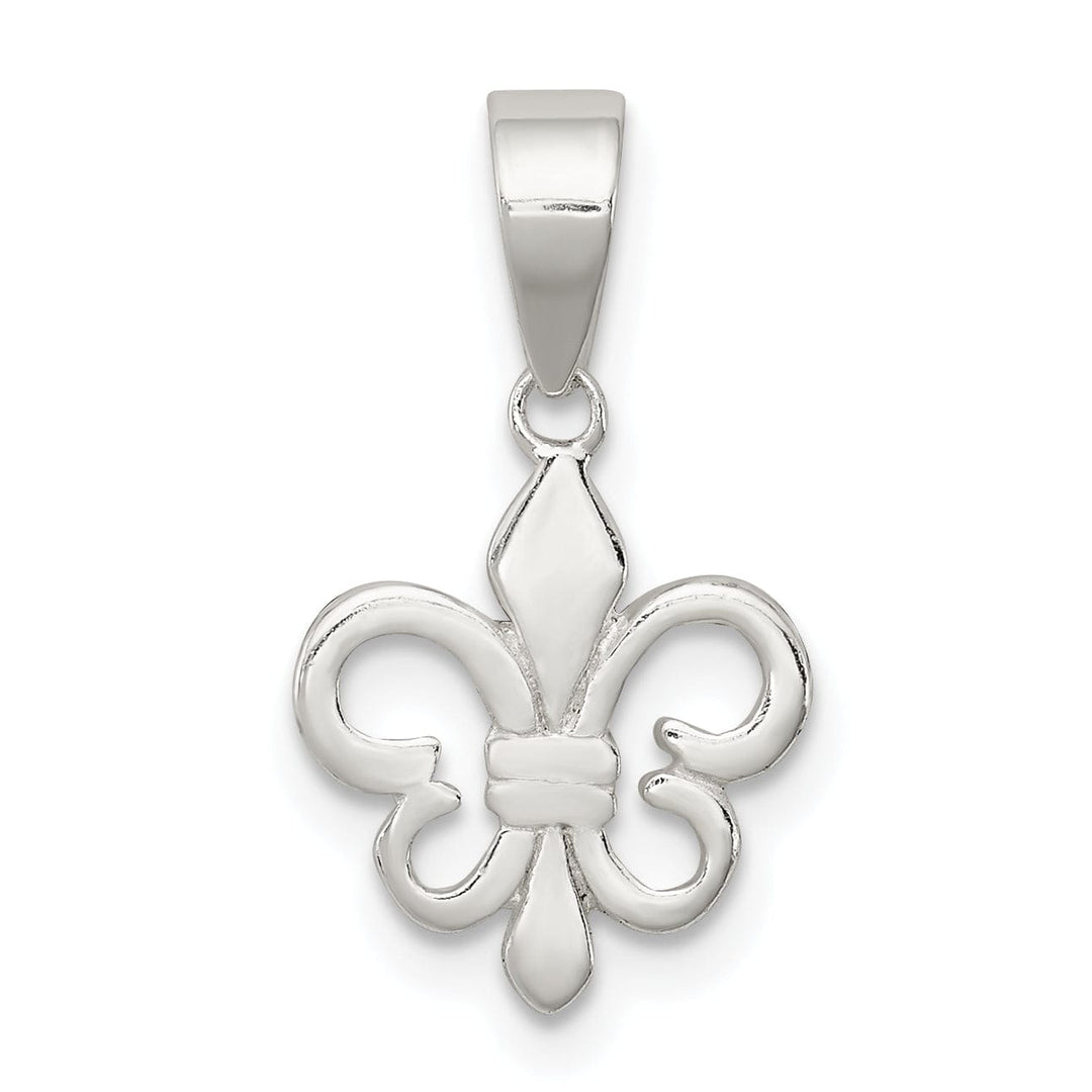 Lovely Rita's Pendants & Charms Silver Polished Finish Fleur De Lis Charm