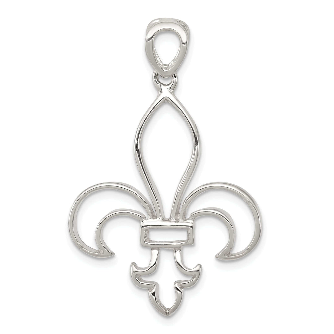 Lovely Rita's Pendants & Charms Silver Polished Finish Fleur de Lis Charm