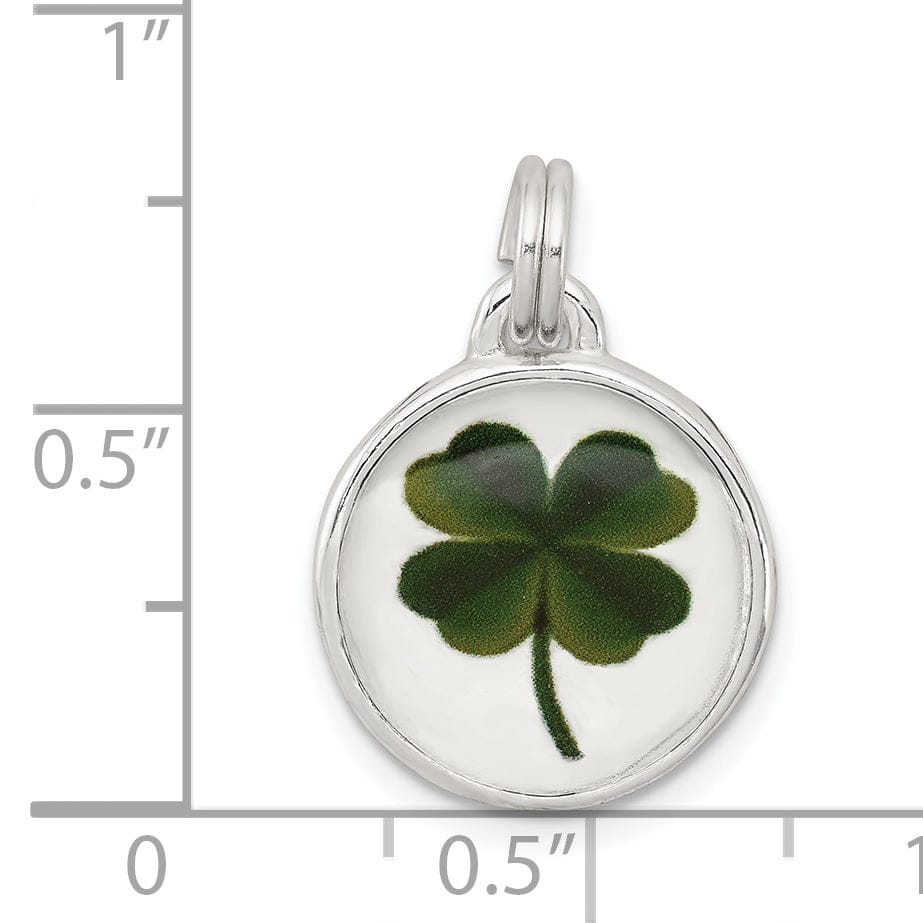 Lovely Rita's Pendants & Charms Silver Polished Finish Four Leaf Clover Charm