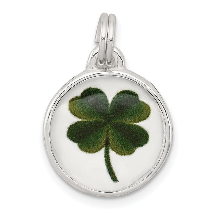 Lovely Rita's Pendants & Charms Silver Polished Finish Four Leaf Clover Charm