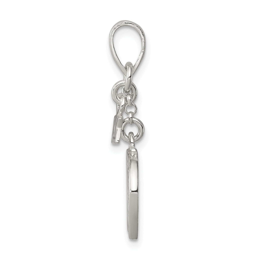 Lovely Rita's Pendants & Charms Silver Polished Finish Luck and Horseshoe Charm
