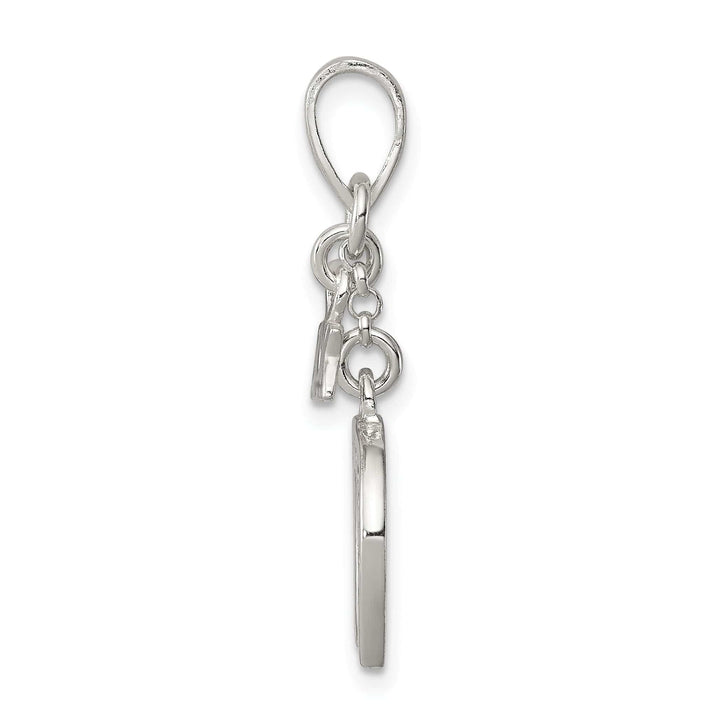 Lovely Rita's Pendants & Charms Silver Polished Finish Luck and Horseshoe Charm