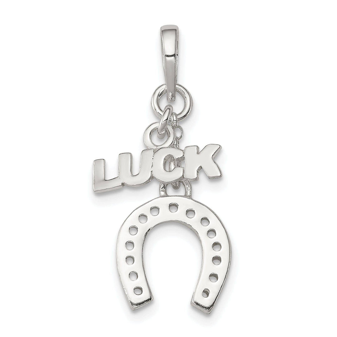 Lovely Rita's Pendants & Charms Silver Polished Finish Luck and Horseshoe Charm