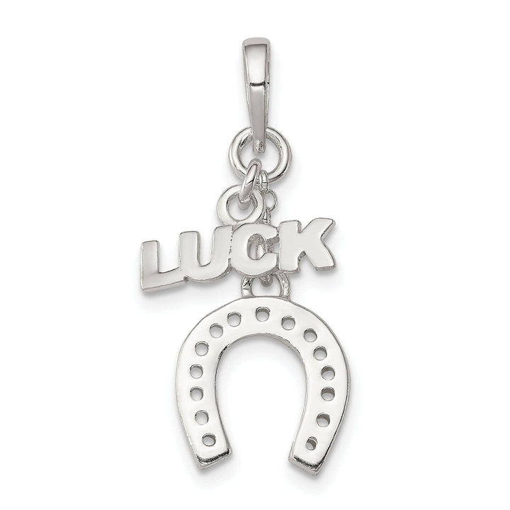 Lovely Rita's Pendants & Charms Silver Polished Finish Luck and Horseshoe Charm