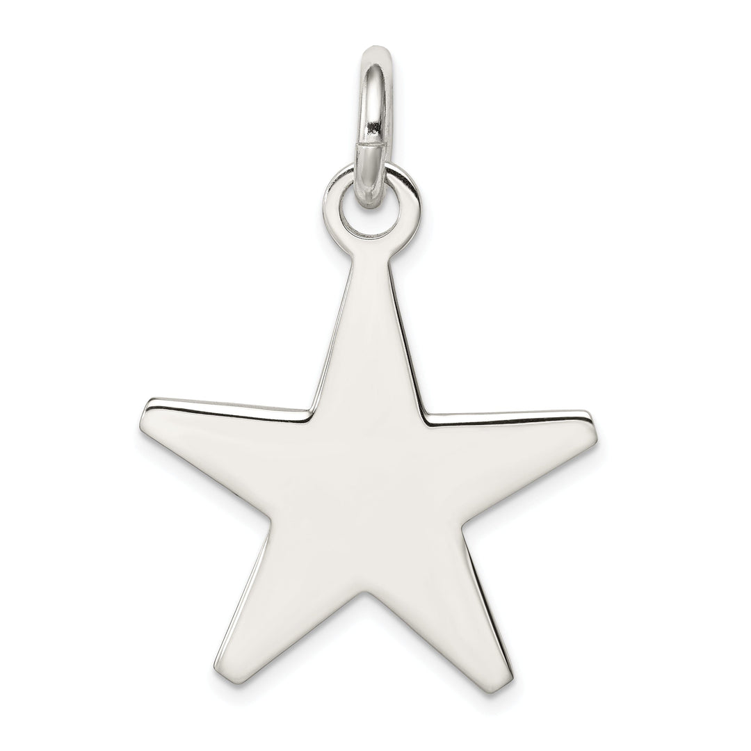 Lovely Rita's Pendants & Charms Silver Polished Finish Star Charm Pendant