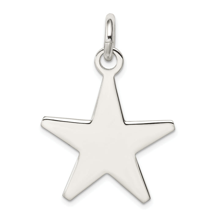 Lovely Rita's Pendants & Charms Silver Polished Finish Star Charm Pendant