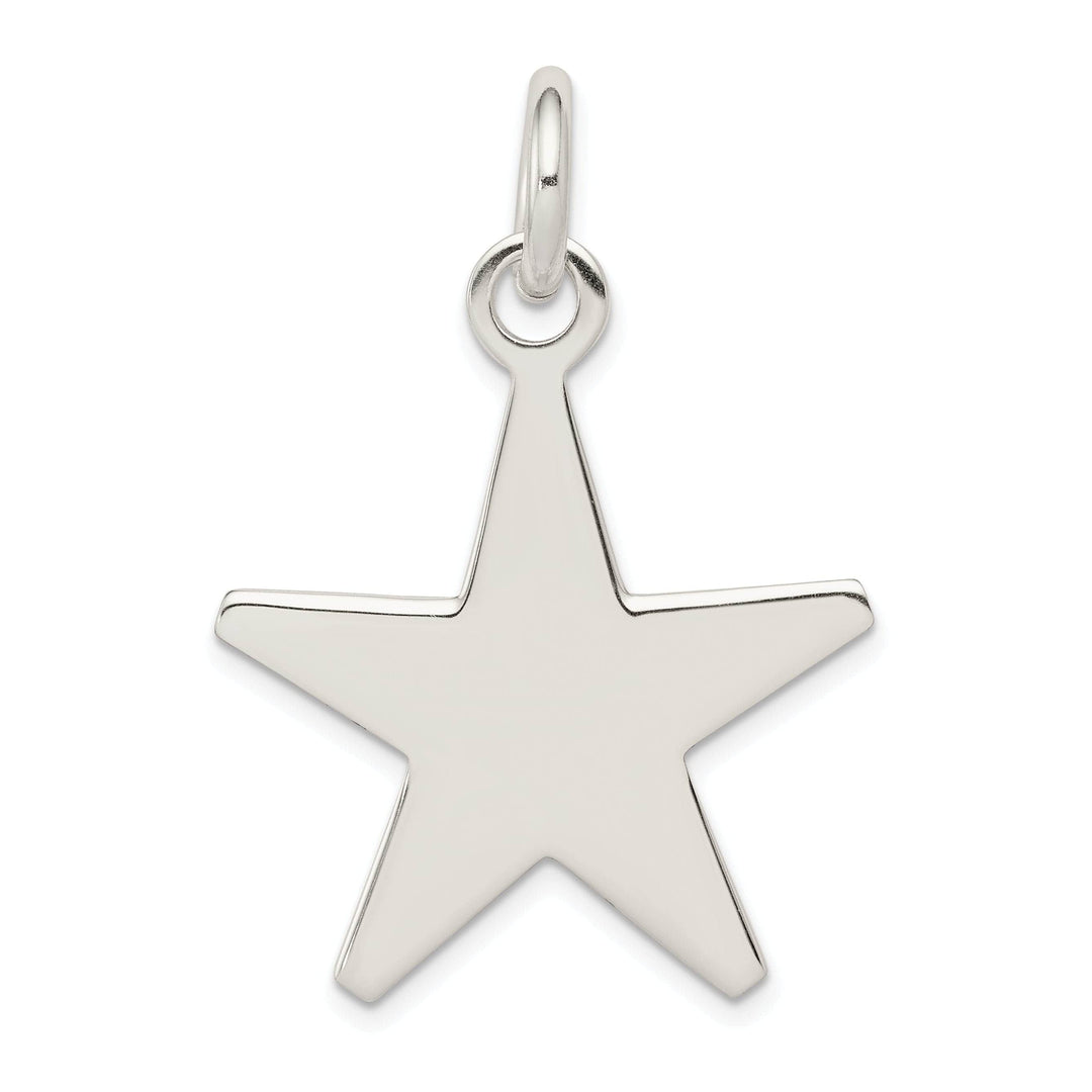 Lovely Rita's Pendants & Charms Silver Polished Finish Star Charm Pendant