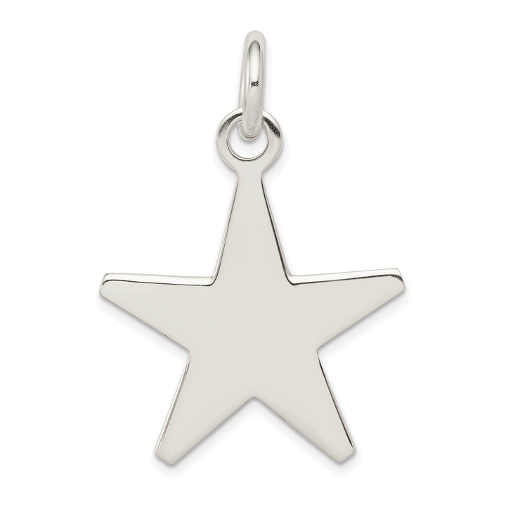 Lovely Rita's Pendants & Charms Silver Polished Finish Star Charm Pendant
