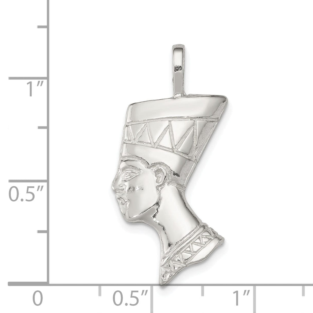 Lovely Rita's Pendants & Charms Silver Polished Finished Nefertiti Head Charm