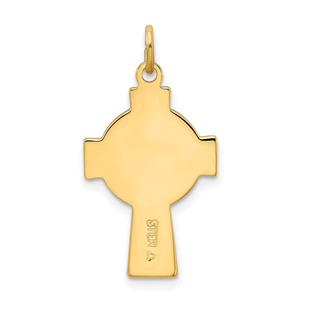 Lovely Rita's Pendants & Charms Silver Polished Gold Epoxy Irish Cross Pendant