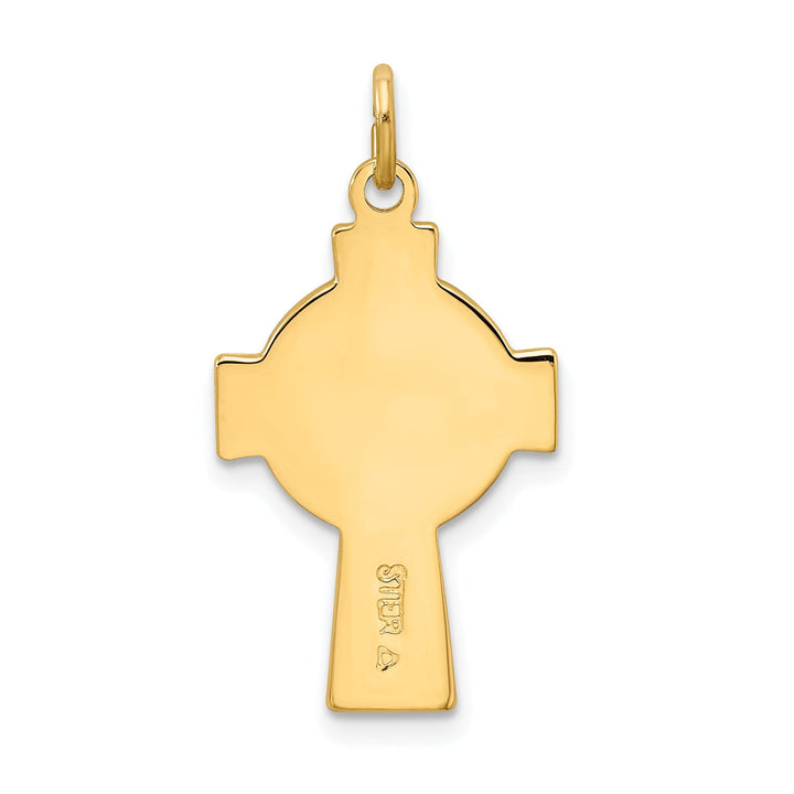Lovely Rita's Pendants & Charms Silver Polished Gold Epoxy Irish Cross Pendant