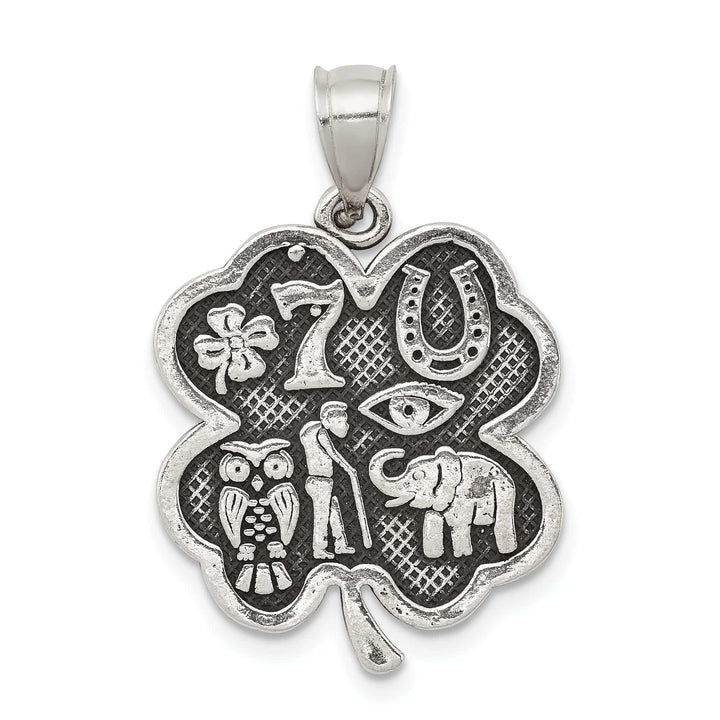 Lovely Rita's Pendants & Charms Silver Polished Good Luck Icon Clover Charm