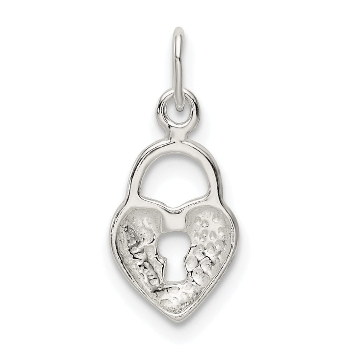 Lovely Rita's Pendants & Charms Silver Polished Heart Lock Design Pendant
