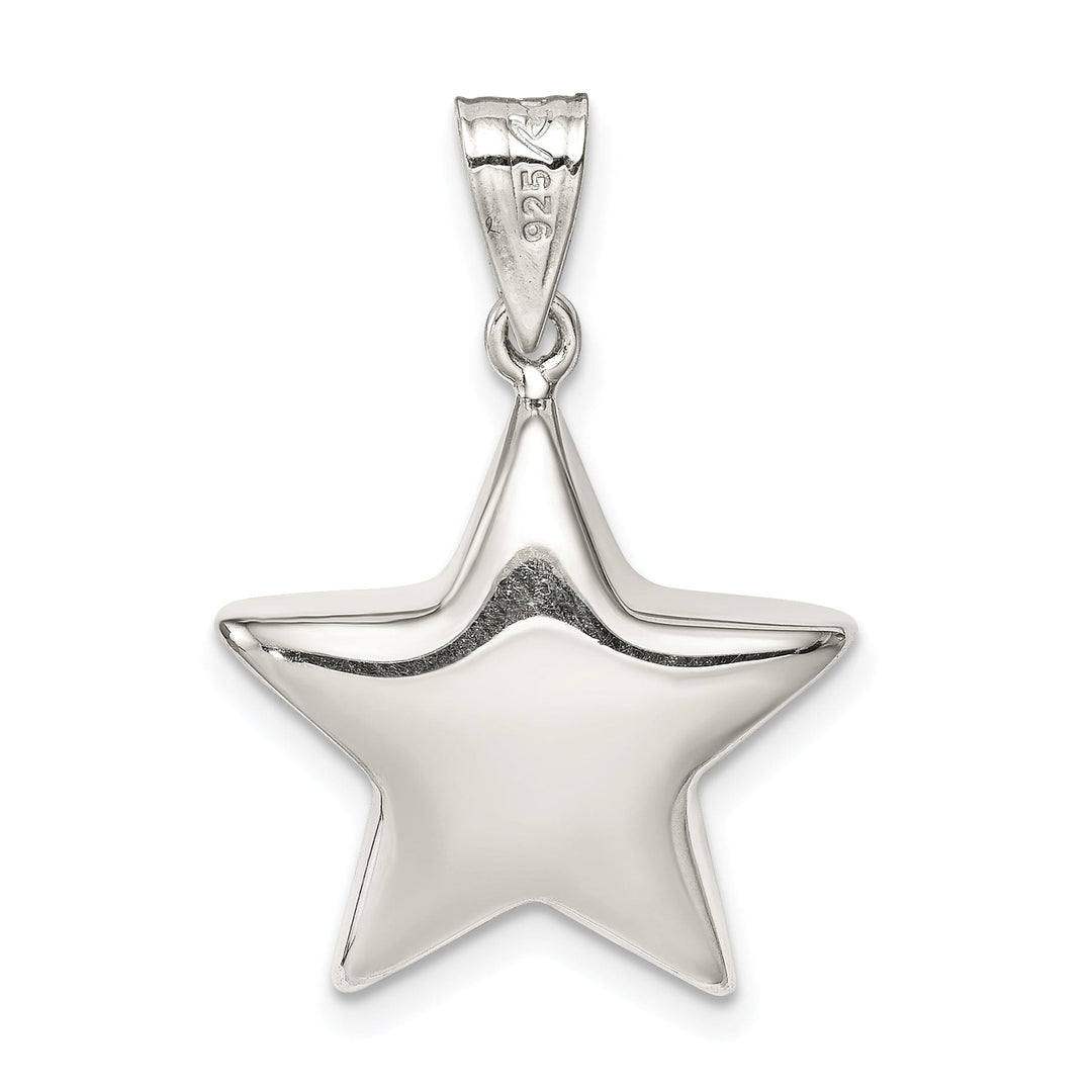 Lovely Rita's Pendants & Charms Silver Polished Hollow 3-D Star Charm Pendant