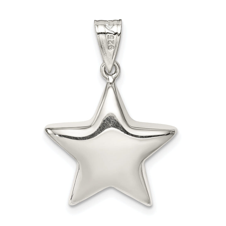 Lovely Rita's Pendants & Charms Silver Polished Hollow 3-D Star Charm Pendant