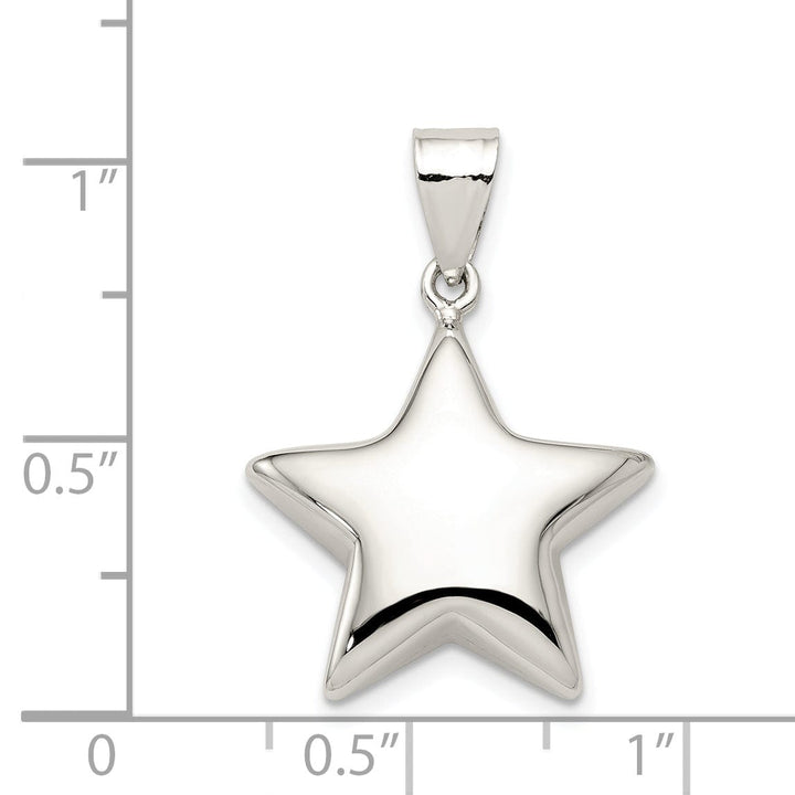 Lovely Rita's Pendants & Charms Silver Polished Hollow 3-D Star Charm Pendant