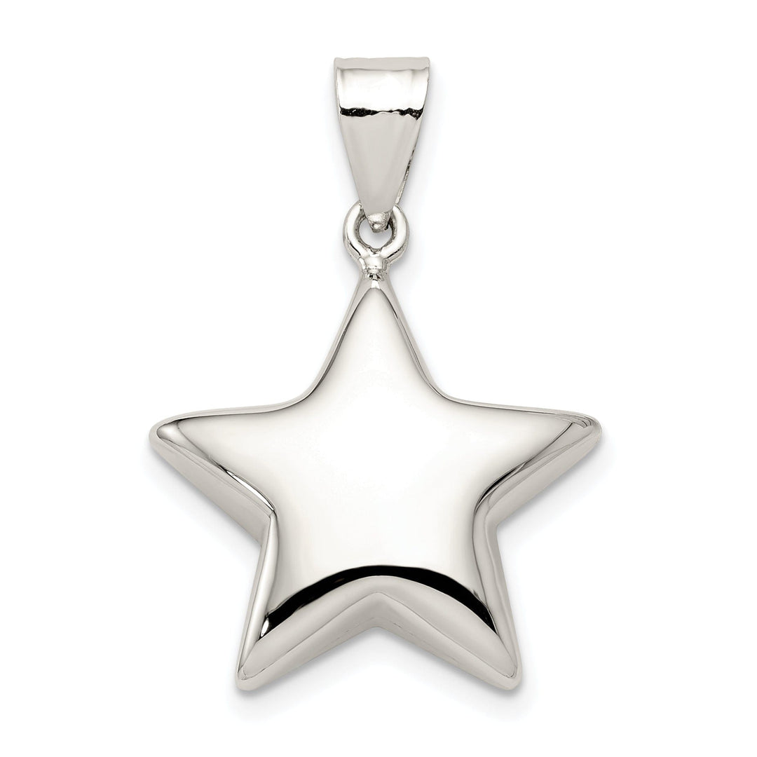 Lovely Rita's Pendants & Charms Silver Polished Hollow 3-D Star Charm Pendant