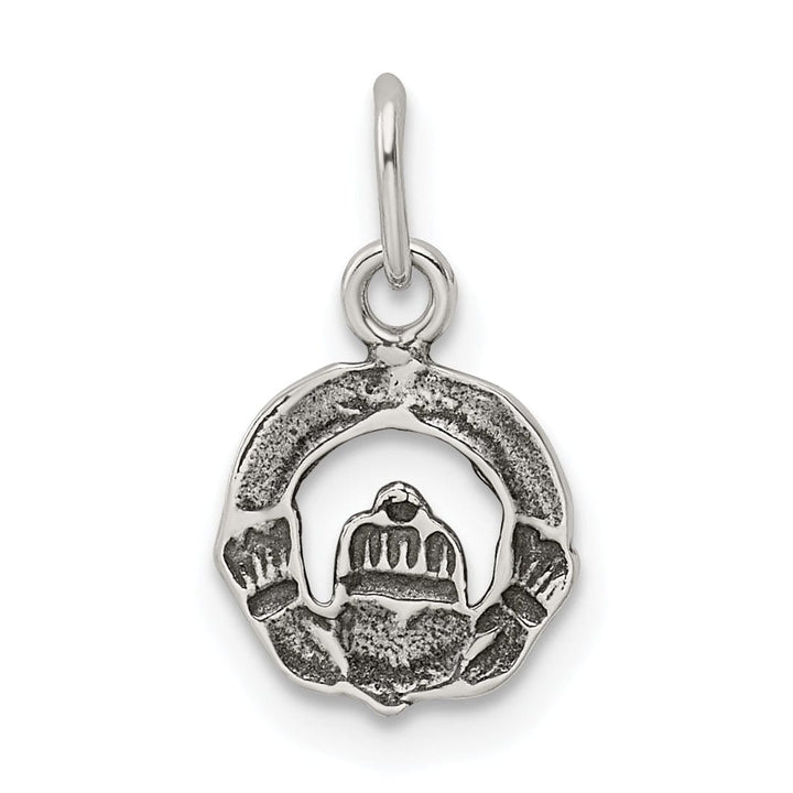 Lovely Rita's Pendants & Charms Silver Polished Mini Antiqued Claddagh Charm