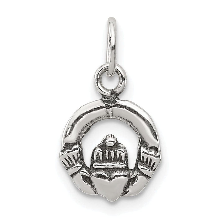 Lovely Rita's Pendants & Charms Silver Polished Mini Antiqued Claddagh Charm