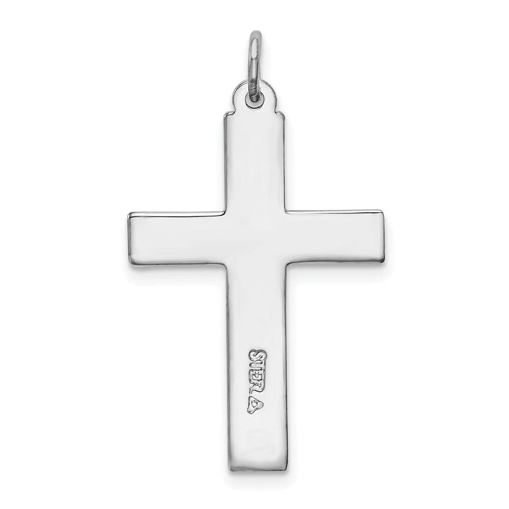 Lovely Rita's Pendants & Charms Silver Polished Red Enamel Latin Cross Pendant