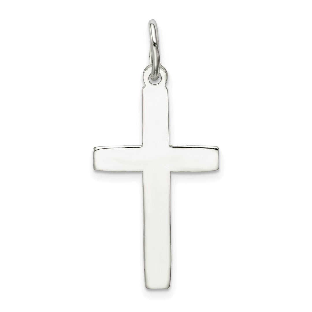 Lovely Rita's Pendants & Charms Silver Polished Satin D.C Latin Cross Pendant