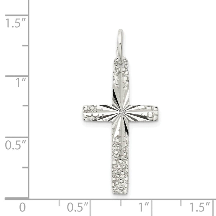 Lovely Rita's Pendants & Charms Silver Polished Satin D.C Latin Cross Pendant