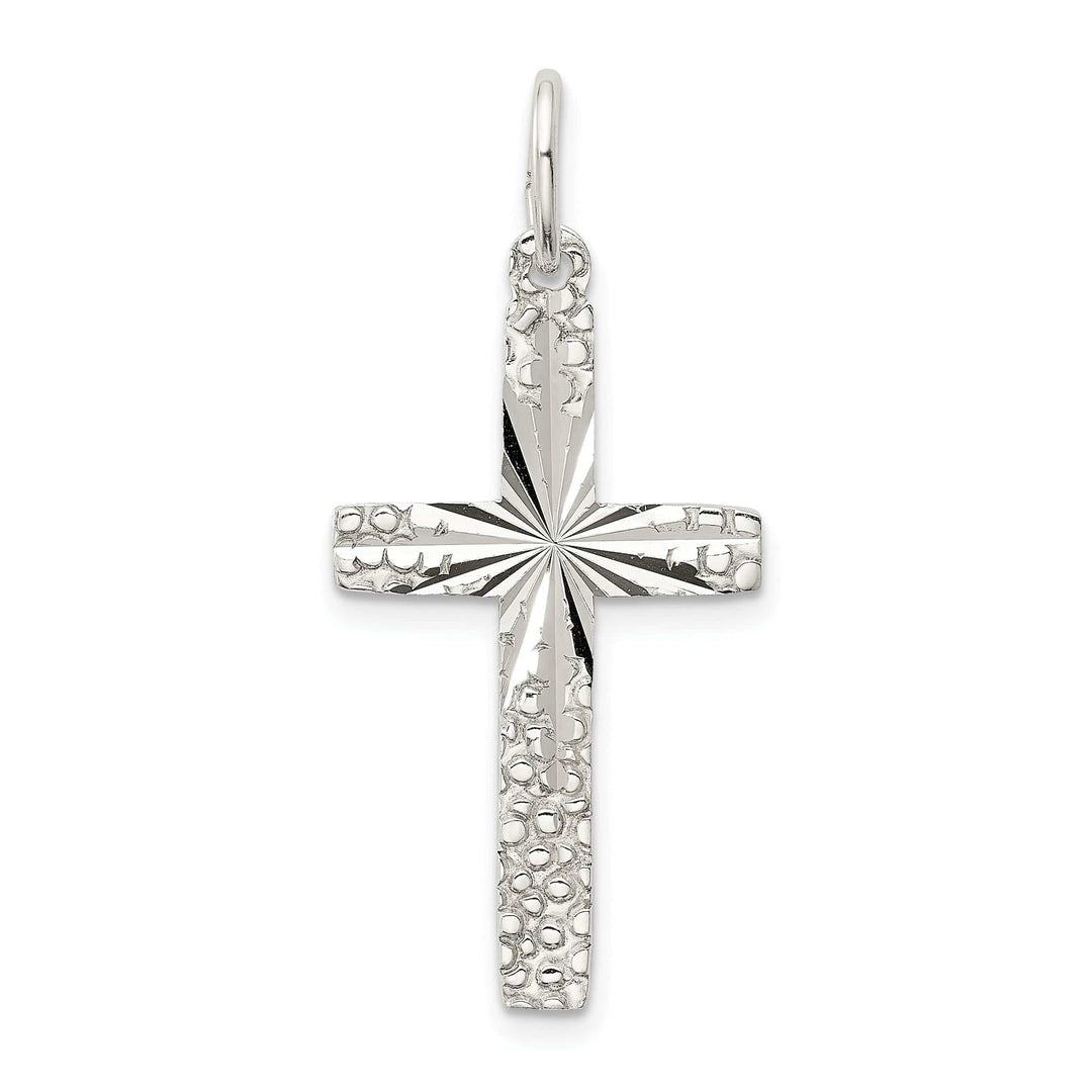 Lovely Rita's Pendants & Charms Silver Polished Satin D.C Latin Cross Pendant