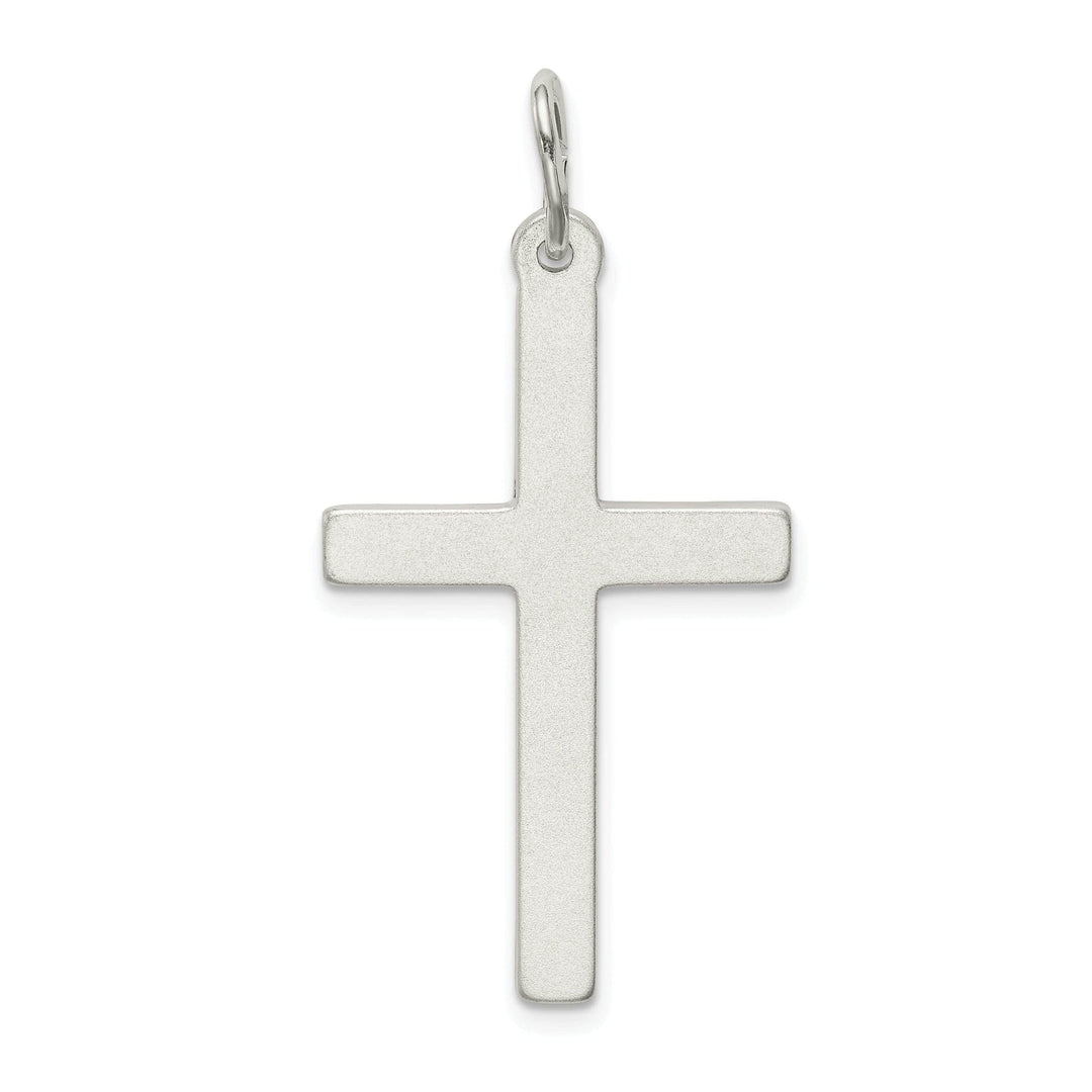 Lovely Rita's Pendants & Charms Silver Polished Satin D.C Latin Cross Pendant