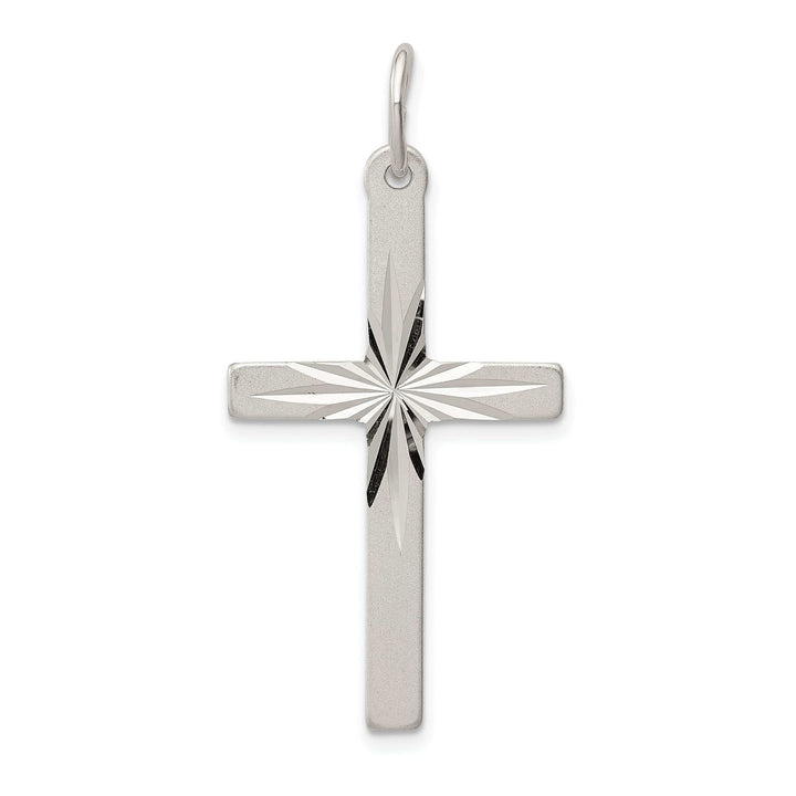 Lovely Rita's Pendants & Charms Silver Polished Satin D.C Latin Cross Pendant