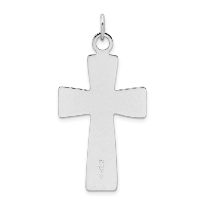 Lovely Rita's Pendants & Charms Silver Polished Satin Finish Cross Pendant
