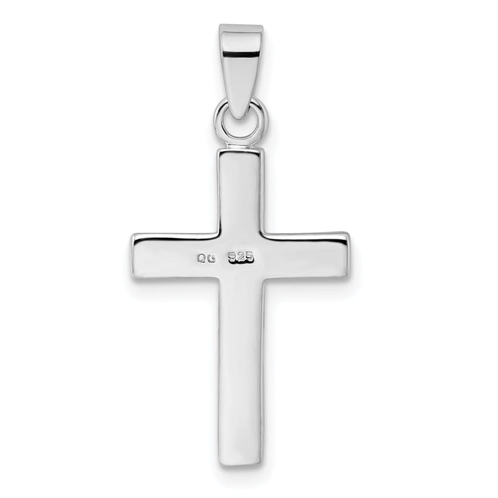 Lovely Rita's Pendants & Charms Silver Polished Stellux Crystal Cross Pendant