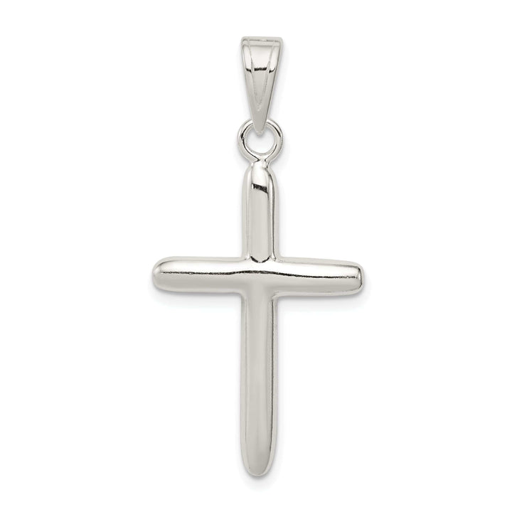 Lovely Rita's Pendants & Charms Silver Polished Textured Finish Cross Pendant
