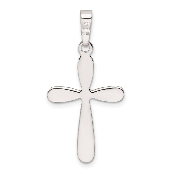 Lovely Rita's Pendants & Charms Silver Polished Textured Finish Cross Pendant