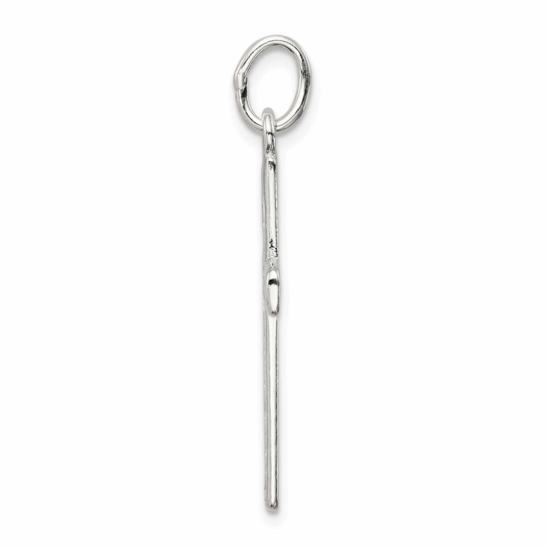 Lovely Rita's Pendants & Charms Silver Polished Textured Latin Cross Pendant