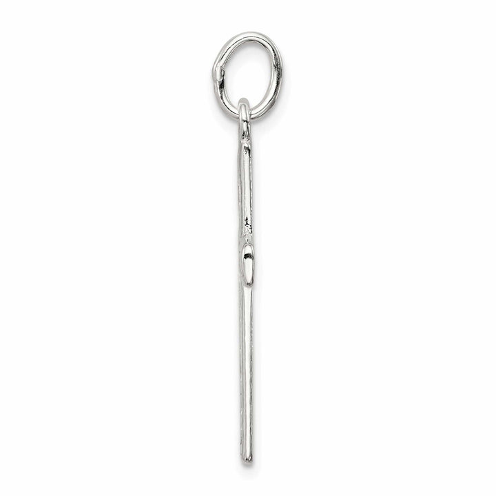 Lovely Rita's Pendants & Charms Silver Polished Textured Latin Cross Pendant