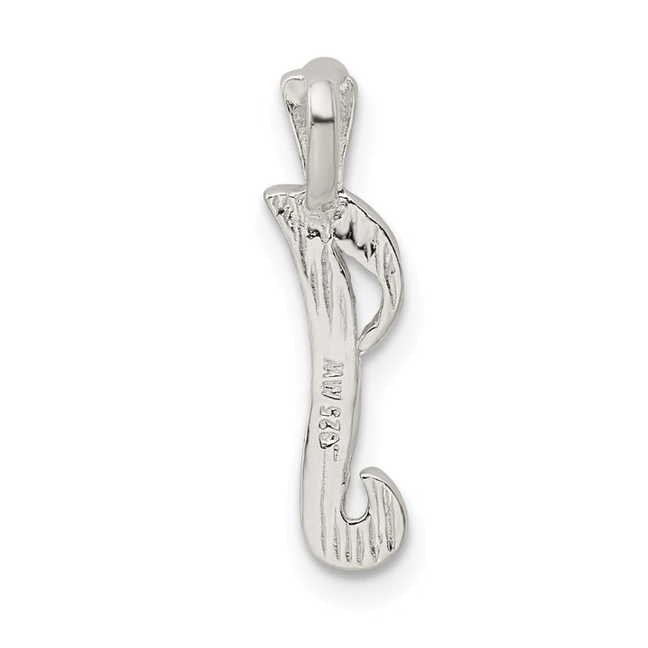 Lovely Rita's Pendants & Charms Silver Polished Textured Letter I Charm Pendant